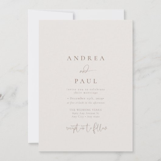 Moderne minimalistische elegante klassieke foto br kaart (Voorkant)