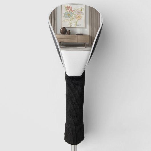 Moderne minimalistische elegante kunst golfheadcover (Voorkant)