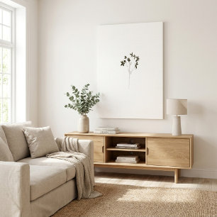 Moderne minimalistische elegante lijntekening bloe canvas afdruk
