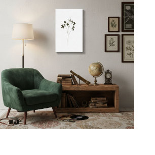 Moderne minimalistische elegante lijntekening bloe canvas afdruk