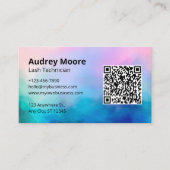 Moderne minimalistische Elegante Logo QR-code wimp Visitekaartje (Voorkant)