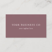 Moderne Minimalistische Elegante Mauve QR-code Visitekaartje (Voorkant)