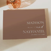 Moderne minimalistische elegante Mocha Mousse brui Gastenboek