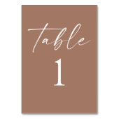 Moderne minimalistische elegante Mocha Mousse brui Kaart (Achterkant)