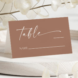 Moderne minimalistische elegante Mocha Mousse brui Plaatskaartje