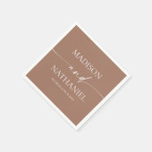 Moderne minimalistische elegante Mocha Mousse brui Servet (Hoek)