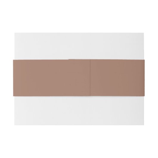Moderne minimalistische elegante Mocha Mousse brui Uitnodigingen Wikkel (Achterkant Voorbeeld)