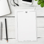 Moderne Minimalistische Elegante Monogram Briefpapier