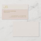 Moderne minimalistische elegante monogram Creatiev Visitekaartje (Voorkant / Achterkant)