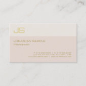 Moderne minimalistische elegante monogram Creatiev Visitekaartje (Voorkant)