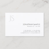 Moderne minimalistische elegante monogram in eenvo visitekaartje (Achterkant)