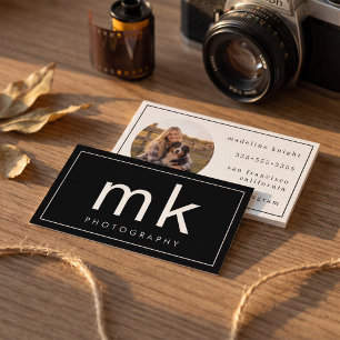Moderne Minimalistische Elegante Monogram Ontwerp Visitekaartje