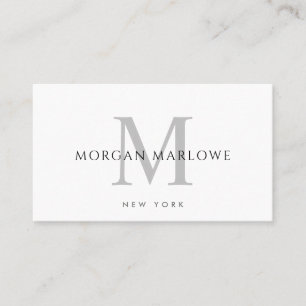 Moderne minimalistische elegante monogram professi visitekaartje