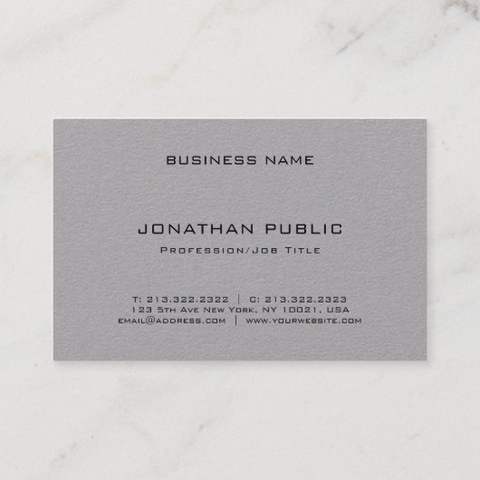 Moderne minimalistische Elegante Monogram Sjabloon Visitekaartje (Achterkant)