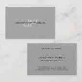 Moderne minimalistische Elegante Monogram Sjabloon Visitekaartje (Voorkant / Achterkant)