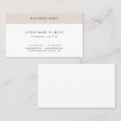 Moderne minimalistische elegante ontwerp eenvoudig visitekaartje (Voorkant / Achterkant)