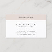 Moderne minimalistische elegante ontwerp eenvoudig visitekaartje (Voorkant)