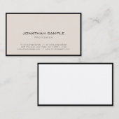 Moderne minimalistische elegante professionele chi visitekaartje (Voorkant / Achterkant)