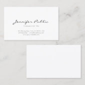 Moderne minimalistische elegante professionele sch visitekaartje (Voorkant / Achterkant)