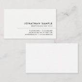 Moderne minimalistische elegante professionele uni visitekaartje (Voorkant / Achterkant)