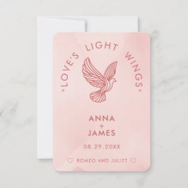 Moderne minimalistische elegante Romeo en Julia br Bedankkaart