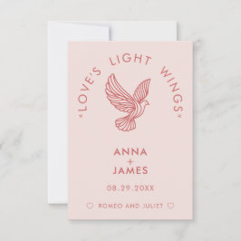 Moderne minimalistische elegante Romeo en Julia br Bedankkaart