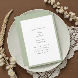 Moderne Minimalistische Elegante Saliegroene Bruil Kaart