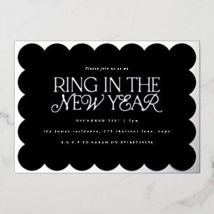 Moderne minimalistische elegante saliegroene retro folie feestdagenkaart