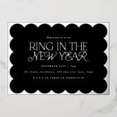 Moderne minimalistische elegante saliegroene retro folie feestdagenkaart (Voorkant)