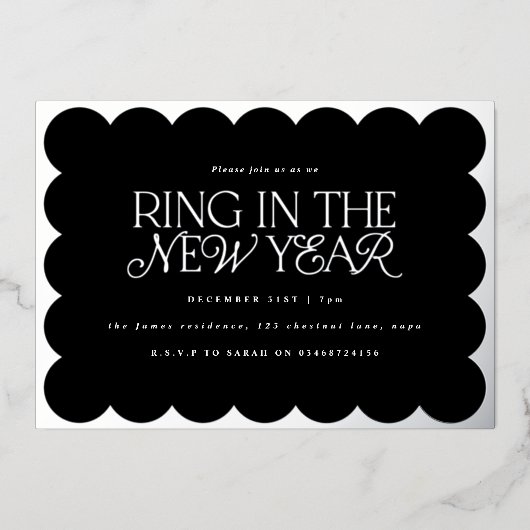 Moderne minimalistische elegante saliegroene retro folie feestdagenkaart (Voorkant)