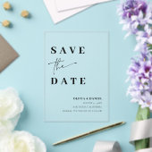 Moderne minimalistische elegante Save the Date-Kaa Acryl Uitnodigingen (Insitu (Huwelijk))