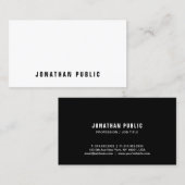 Moderne minimalistische elegante schone profession visitekaartje (Voorkant / Achterkant)