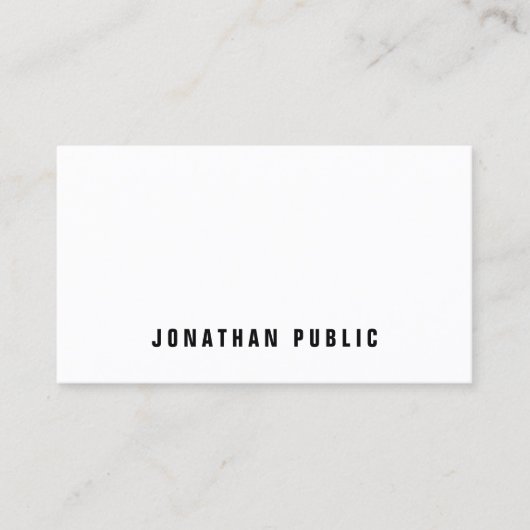 Moderne minimalistische elegante schone profession visitekaartje (Voorkant)