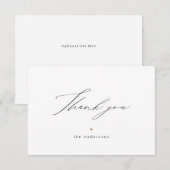 Moderne minimalistische elegante script bedankt (Voorkant / Achterkant)