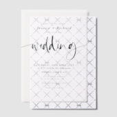 Moderne minimalistische elegante script bruiloft vellum uitnodigingen (Offset (Uitnodiging))