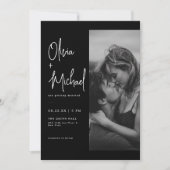 Moderne Minimalistische Elegante Script Foto Bruil Kaart (Voorkant)