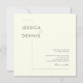 Moderne Minimalistische Elegante Script Ivoor Vier Kaart (Voorkant)