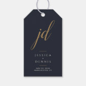 Moderne Minimalistische Elegante Script Monogram H Cadeaulabel (Voorkant)