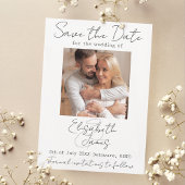 Moderne Minimalistische Elegante Scriptie Witgrijz Save The Date