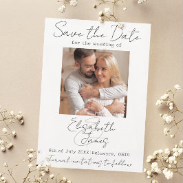 Moderne Minimalistische Elegante Scriptie Witgrijz Save The Date
