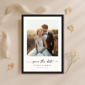 Moderne Minimalistische Elegante Scriptie Zwarte F Save The Date