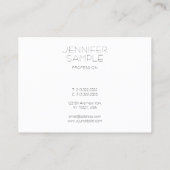 Moderne minimalistische elegante Sjabloon professi Visitekaartje (Achterkant)