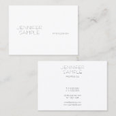 Moderne minimalistische elegante Sjabloon professi Visitekaartje (Voorkant / Achterkant)