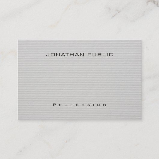 Moderne minimalistische elegante Sjabloon professi Visitekaartje (Voorkant)