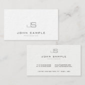 Moderne minimalistische elegante Sjabloon van Mono Visitekaartje (Voorkant / Achterkant)