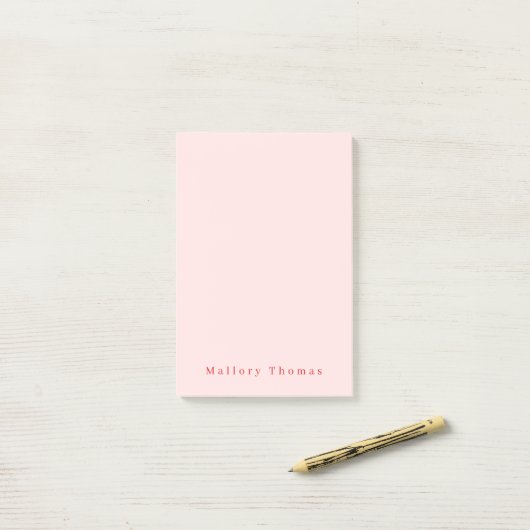 Moderne minimalistische elegante stijlvolle blush  post-it® notes (Op bureau)
