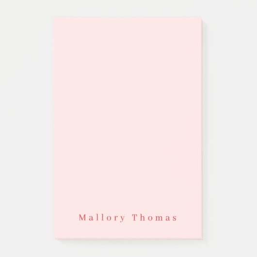 Moderne minimalistische elegante stijlvolle blush  post-it® notes (Voorkant)