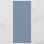 Moderne Minimalistische Elegante Stofblauwe Bruilo Menu (Achterkant)
