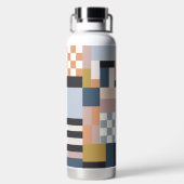 Moderne minimalistische elegante textielkunst kleu waterfles (Achterkant)