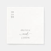 Moderne Minimalistische Elegante Trouw Servet (Voorkant)